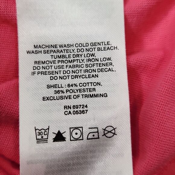 🐞Columbia Pink Omni-Freeze Collared Vneck Short Sleeve Top Medium - Picture 12 of 15